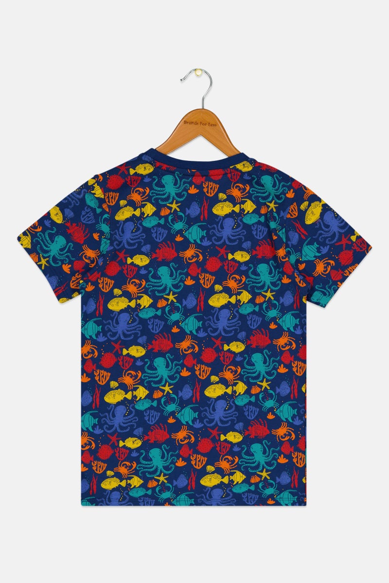 Hamleys Kids Boy Crew Neck Short Sleeve Graphic Print T-Shirt, Multicolor - Image 3